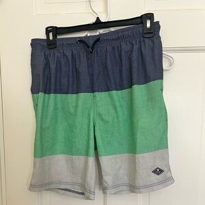 Sperry Kids Swim Trunks in Blue, Green, and Gray